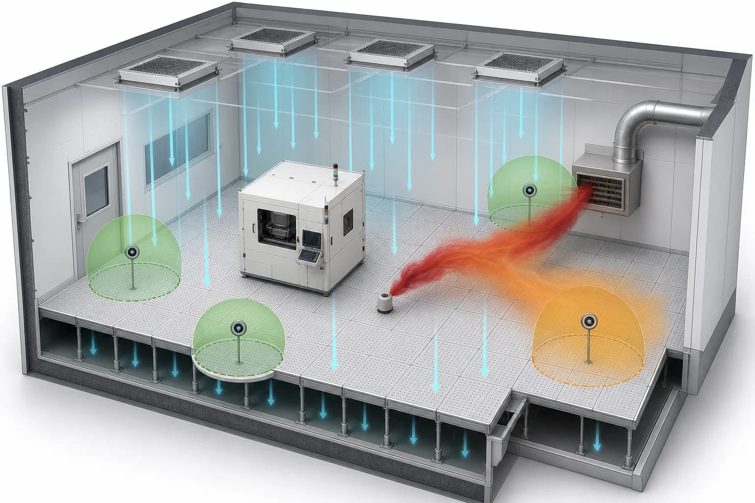 Cleanroom Airflow and Gas-Dispersion Evaluation