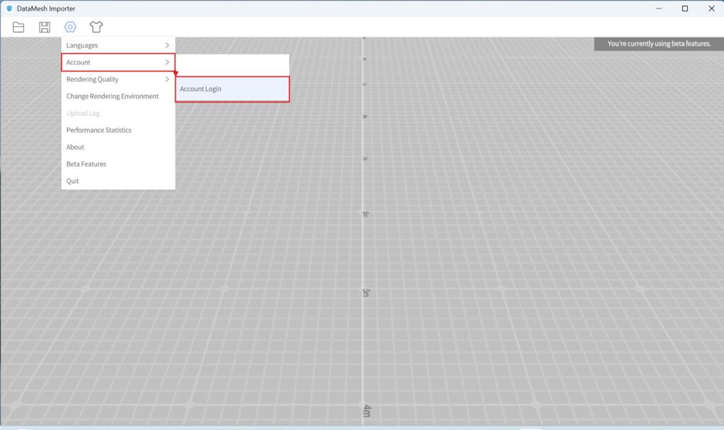 importer_figure_1_login_account | DataMesh